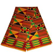 6 Yards - Afrikanischer Kente-Druckstoff / KENTE Ghana wax Tuch KT-3091 - 100% Baumwolle